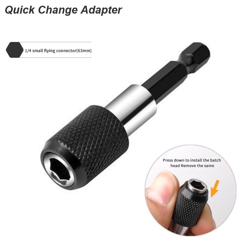 Twist Drill Bit Set Titanium Hex Shank HSS with Quick Change Adatper Wood Plastic Metal Aluminum Alloy Impact Driver Power Tool