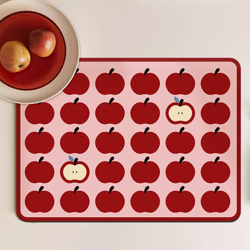 1pc Creative Practical Table Mats Kitchen Draining Laundry Machine Top Drying Quick Dry Bathroom Drain Pad Tableware Mat Decor