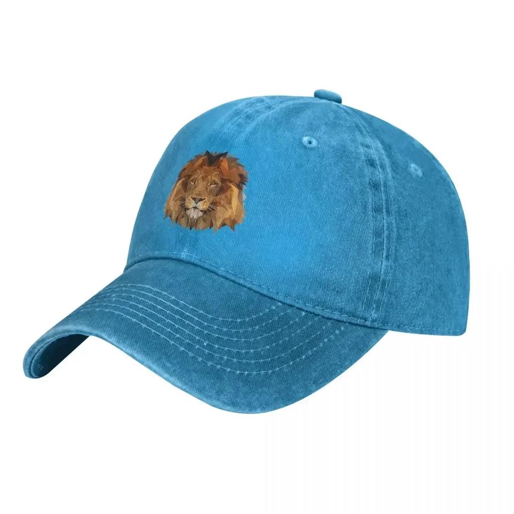Джинсовая Бейсболка со Львом Король Джунглей Мужской Принт Тракерная Кепка Весна Ретро Спортивная Высокое Качество Регулируемые Бейсболки