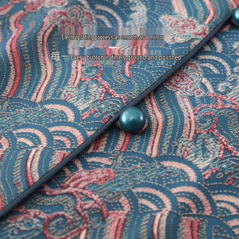 Elderly Women's Chinese Style 3/4 Sleeve Cardigan Shirt