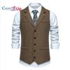 Cozy Up мужской твидовый костюм винтажный жилет елочка шерстяной выпускной жилет жениха