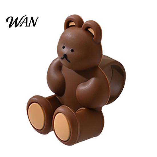 Wall Protector Pad Bear Door Handle Stopper Adhesive-Free Silicone Lever Stop Anti-collision Bumper Noise Reduction Home Office Protection