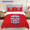 Vibrant Emblem Diamond Bedding (1 * Duvet Cover + 2 * Pillowcase, Without Core) 2D Flat Soft and Comfortable Bedding Set Christmas Birthday Gift
