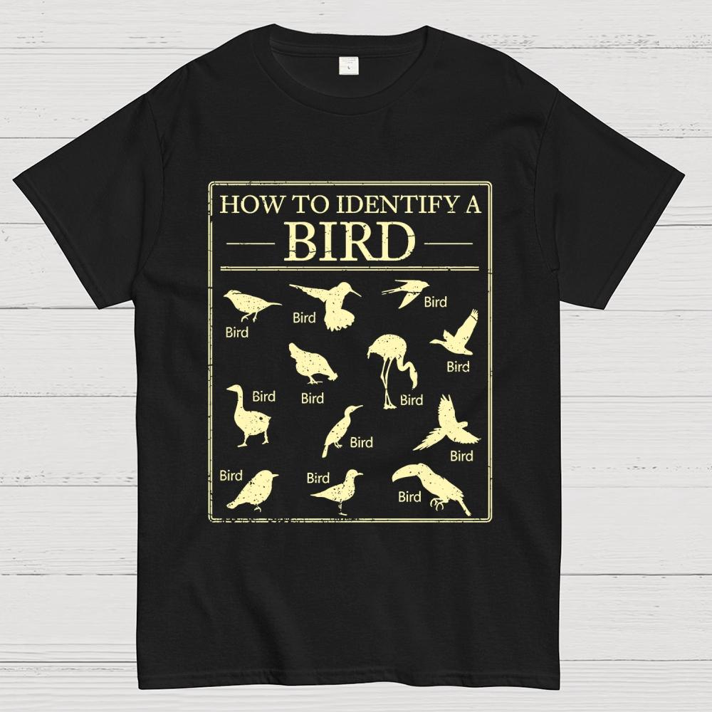 How To Identify A Bird Cotton Summer Casual Cool Loose T-Shirt