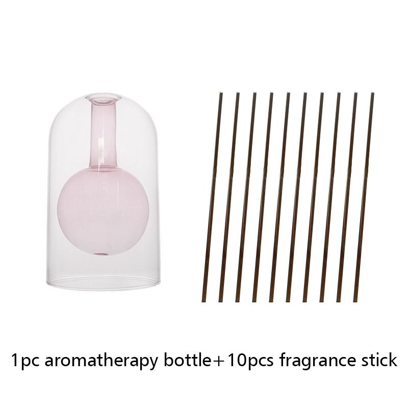 Стеклянная бутылка диффузора для ароматерапии Красочная двухслойная бутылка для ароматерапии