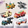 6-in-1 Micron Particle Fire Brigade Police Military Tank Building Block Children's Toy Assembly Children's Puzzle Toy