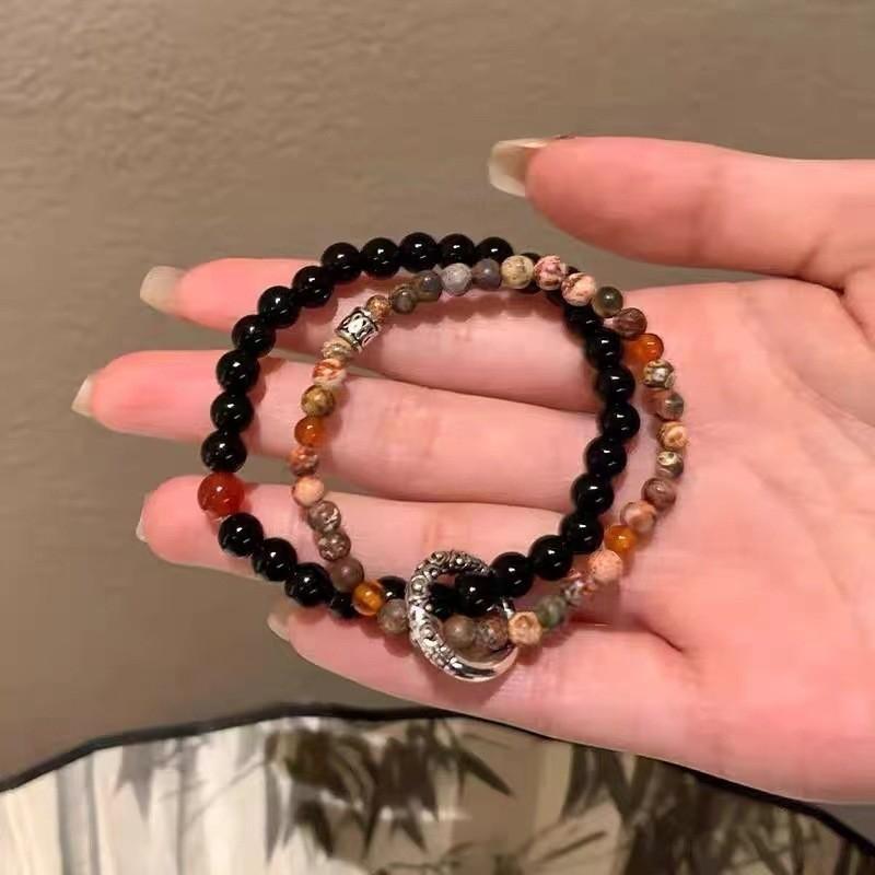 Stylish Rustic Peace Bead Bracelet Unique High-end Design Perfect For Couples