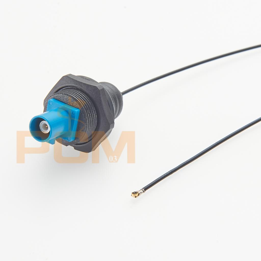 MFH4 to Fakra RF Coaxial Cable Panel Mount Plug Male Connector Compatible Ipex Mfh3 U.FL for Antenna, In-car Camera, GPS, LTE/5G
