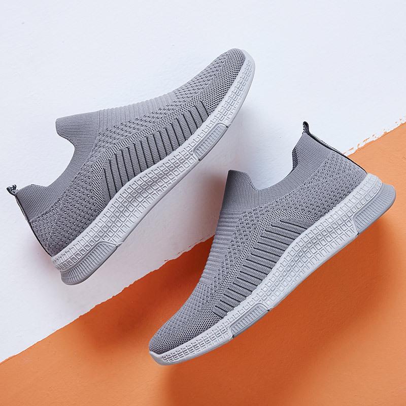 Мужские модные дышащие слипоны-носки из Flyknit: Универсальный, повседневный, модный
