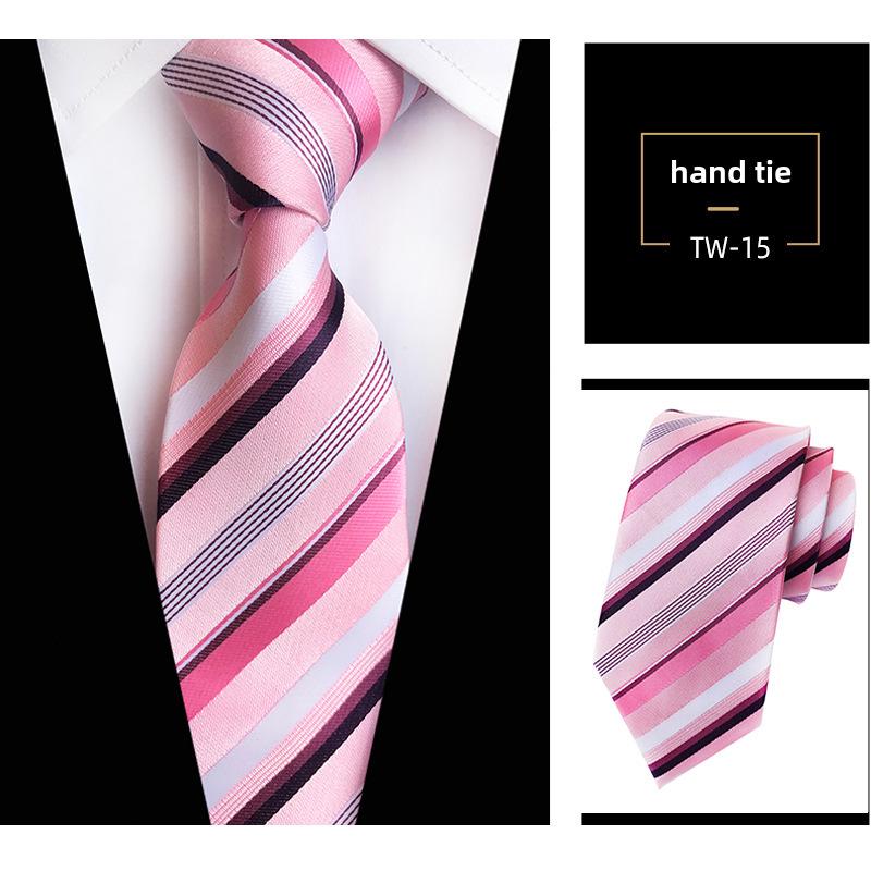 Мужская темно-синяя полосатая рубашка в деловом стиле с галстуком ручной работы для деловых встреч или собеседований