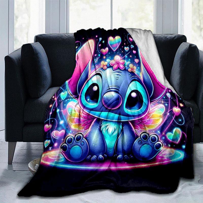 1pc Stitch Printing Blanket - Soft, All-Season Throw for Living Room, Bedroom,Travel