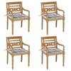 Day and Night - Day and Night Batavia Chairs 4 Units Solid Teak Wood with Cushions