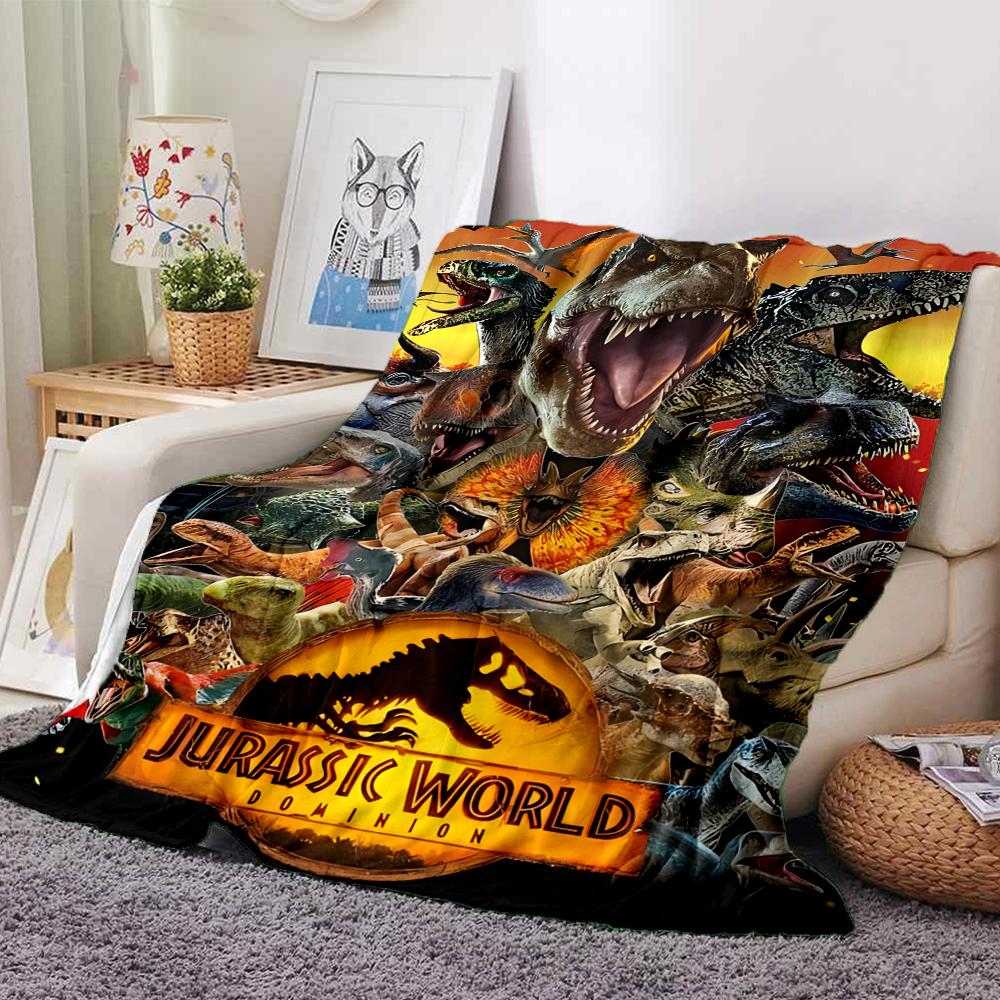 Jurassic World Dominion Dinosaurs Blanket Soft Throw Blanket For Home Bedroom Bed Sofa Travel Office Solid Christmas Blanket