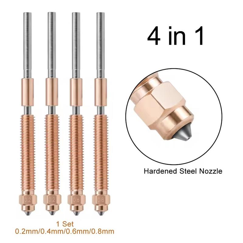 Комплект хотенда для 3D-принтера Creality K2 Plus, комплект сопел с быстрой заменой, закаленная сталь, цельнометаллический дизайн для комплекта хотенда K2 Plus