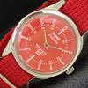 HAND-WINDING VINTAGE HMT JUBILEE INDIAN MENS RED COLOR DIAL WATCH A700118-5 R201-a700118