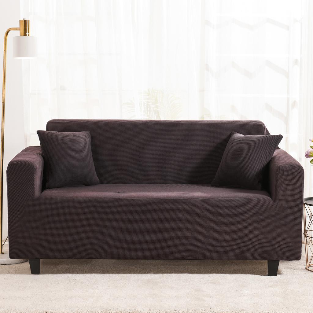 Премиальная жаккардовая чехол на диван для 1/2/3/4 местного сиденья Толстая ткань из полярного флиса Эластичная посадка Однотонный принт Угловой защитный чехол для дивана L-образной формы