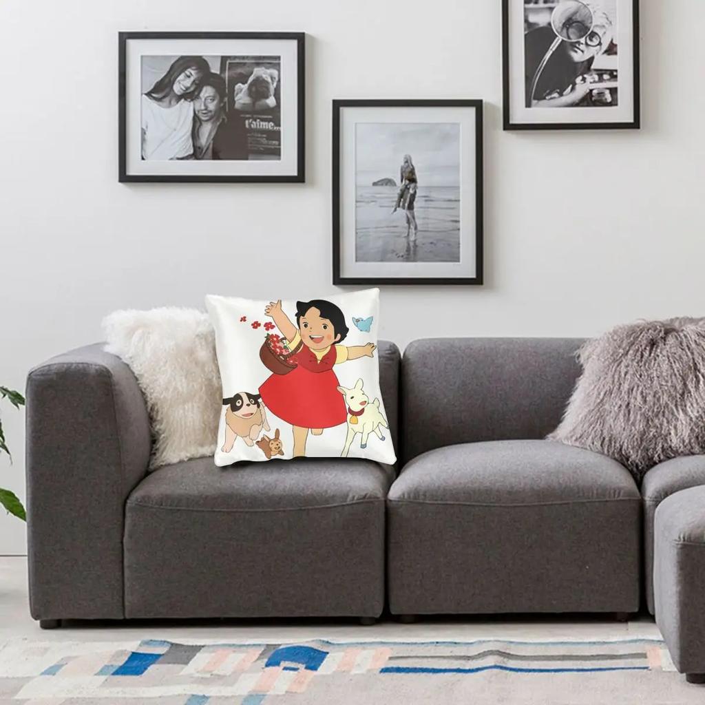 Хайди Девочка из Альп Наволочка для декоративной подушки Декоративная подушка Коза Аниме Смешные Чехлы для подушек