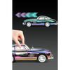 Классическая модель 1/32 Benz 300SL с гальваническим покрытием, литая из сплава, металлическая, со звуком и светом, инерционная игрушка, миниатюрный автомобиль, украшение, подарки