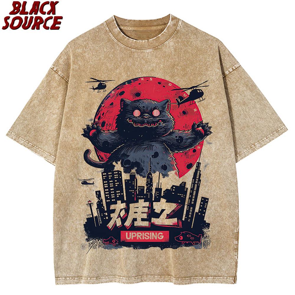 T Kawaii Cat Anime Tshirt Ramen Japanese Funny Graphic Tee Kawaii Noodle Cat Tee Shirt Women Short Sleeve Tshirt Harajuku