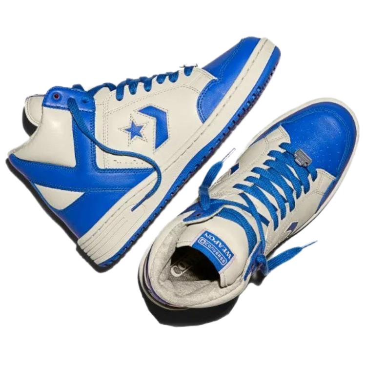 Stranger Things x Converse Weapon Лазурно-синие Унисекс Кроссовки Белый Натуральный-Слоновая кость Экрю A17934C