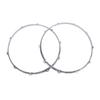 2Pcs Drum Hoop Set 10 Hole 14in Alloy Sound Improvement Decorative Drum Hoop for Performance Travel