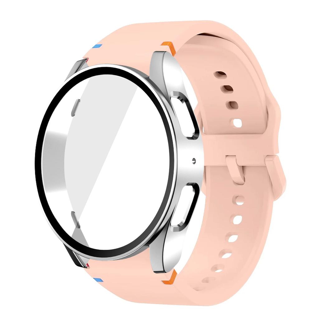 Silicone Strap for Samsung Watch 7 6 5 4 40mm 44mm 5Pro 45mm Band With Case Screen Protector Bumper cover for Wrist Accessories