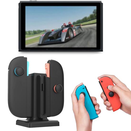 Зарядная док-станция для Nintendo Switch 2 Joy-Con 4-в-1 Зарядная база для игрового контроллера 4-портовое магнитное зарядное устройство для геймпада Зарядная станция со светодиодным индикатором