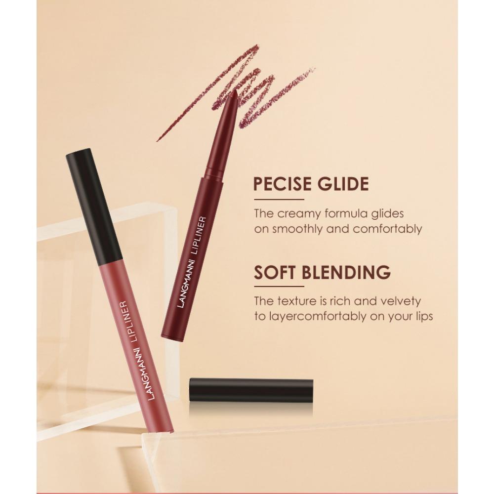 LANGMANNI 1+1 Блеск для губ Комбинация кистей для линии губ 2 набора Uns Sticky Cup Набор матовых блесков для губ