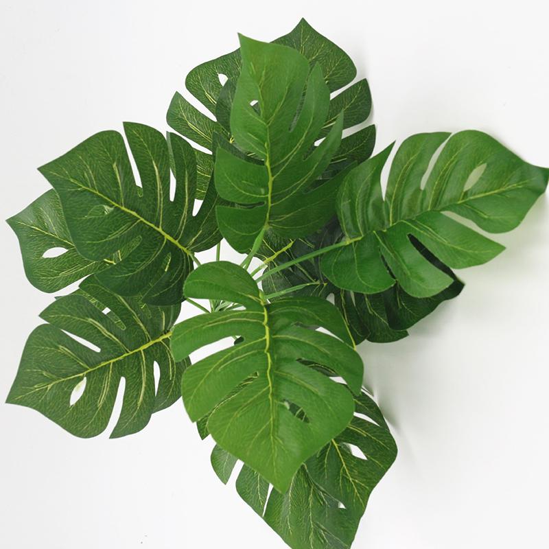 Artificial Plants Tropical Monstera Palm Leaves Simulation Leaf Party Garden