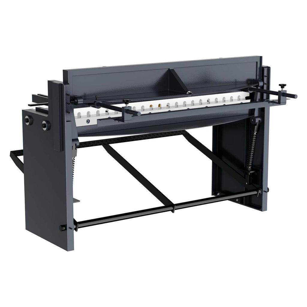 Foot Stomp Sheet Metal Shear, 1320 mm Width Manual Floor Shear, with Soild Steel Frame, Adjustable Blade Gap, Material Stops, Foot-Pedal Control for
