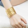 Преувеличенные многослойные открытые браслеты золотого цвета, металлические гиперболы, женские геометрические браслеты, браслеты, бижутерия