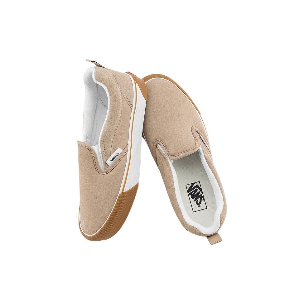 Vans Knu Slip Удобные Универсальные Нескользящие Легкие Низкие Кеды для Скейтбординга Унисекс Коричневый VN0009QDBEI
