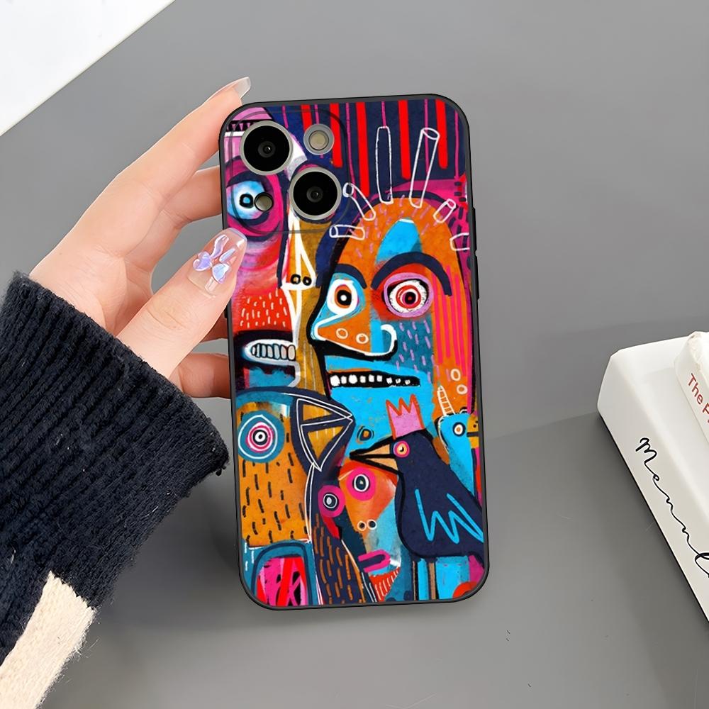 Чехол для телефона B-Basquiat Art Graffitis для iPhone 15 Pro Max 14 Pro 16 Plus 12 13 11 Xr X Xs 8 7 Plus Силиконовая задняя крышка