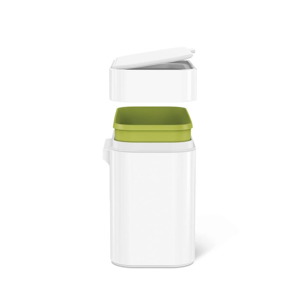 Контейнер для компоста Simplehuman, 4 литра (4L) объем, с крышкой, мусорное ведро из нержавеющей стали (simplehuman CW1648)