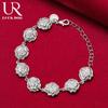 925 Sterling Silver Romantic Rose Chain Bracelet Fashionable Wedding Jewelry