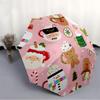 1pc Christmas Pattern Automatic Folding Umbrella - Portable Foldable Design with 8 Ribs, Durable Plastic & Iron Frame, Casual Outdoor Access