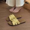 Internet Celebrity Soft-soled Cool Slippers Women Wear 2025 Summer New Beach Shoes Fairy Style with Skirt Flat Bottom One-word