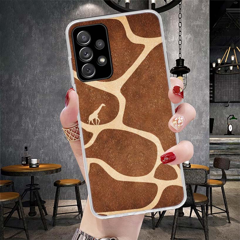 Милый мультяшный жираф, животное, мягкий чехол для телефона для Samsung Galaxy A12 A22 A32 A52 A72 A02S A51 A50S A71 A70 A31 A20S Note 20 Ultra