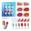 6Pcs Mini Capsule Lipstick Set Velvet Matte Long Lasting Portable Pill Shape Lip Makeup Waterproof Multi Shades Lip Cosmetic For Women