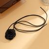 Elegant Big Flower Choker Necklace for Women Trendy Ladies Long Knotted Rope Chain Necklaces 2026 Fashion Jewelry on Neck Collar