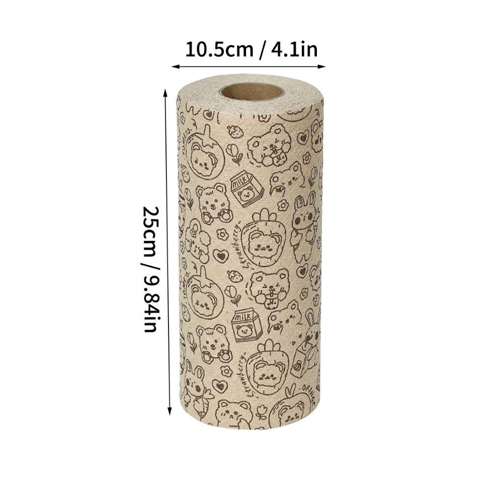 60 листов/рулонов многоцелевых антипригарных тряпок для мытья посуды с маслом, сменная бамбуковая ткань для ленивых