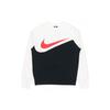 Nike Спортивная одежда Swoosh Повседневный пуловер с круглым вырезом Мужские топы Черный Белый CZ4922-010