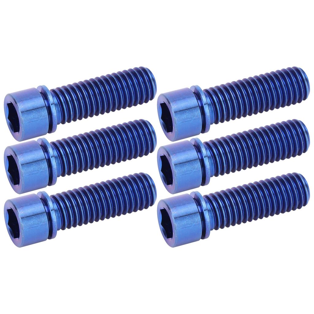 6 шт. M8x25 мм винт для рулевой колонки болт руля титановый сплав запасная часть для велосипеда аксессуар синий