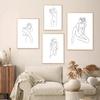 Abstract  Woman Body One Line Drawing Canvas Painting Female Figure Art Prints Nordic Minimalist Poster Bedroom Wall Art Decor