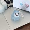 Halloween Luminous Ghost Key Chain Cartoon Jelly Doll Phone Pendant Headphone Case Charm Bag Decor Car Key Ring