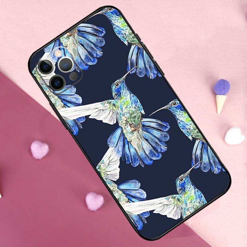 Чехол для телефона с колибри для iPhone 17 Pro Max 11 14 15 16 Pro Max Plus 12 13 Mini 17 Air 16e Задняя крышка