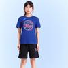 Nike Футболка X NBA Philadelphia 76ers с минималистичным принтом логотипа, круглым вырезом, удобным коротким рукавом, детские топы, синяя 3Z2B7BBWZ-76R