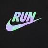 Nike Мужская быстросохнущая вязаная футболка для бега с коротким рукавом, черная