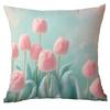 New 3D Imitation Plush Tulip Pillow Case Fresh Home Living Room Sofa Cushion Cover