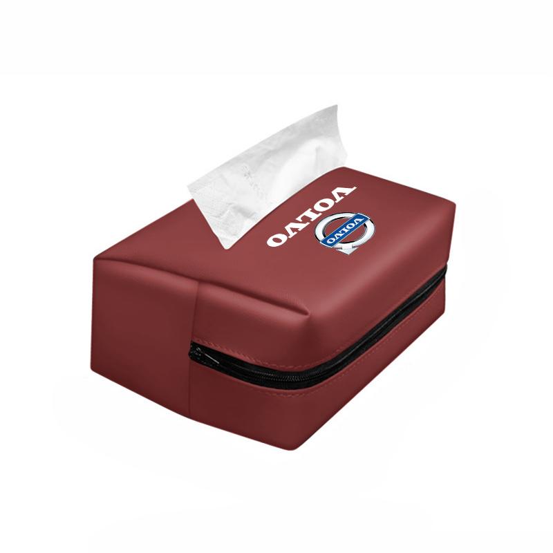 Car Tissue Organizer Bag Paper Towel Storage Box Accessories For Volvo XC90 V90 V60 XC60 V40 S80 S60 S90 C40 XC40 V70 Valve Cap